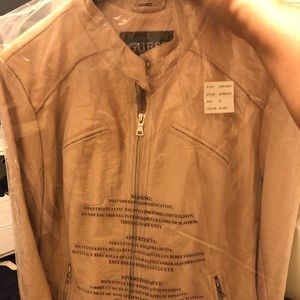 Guess soft pink leather jacket